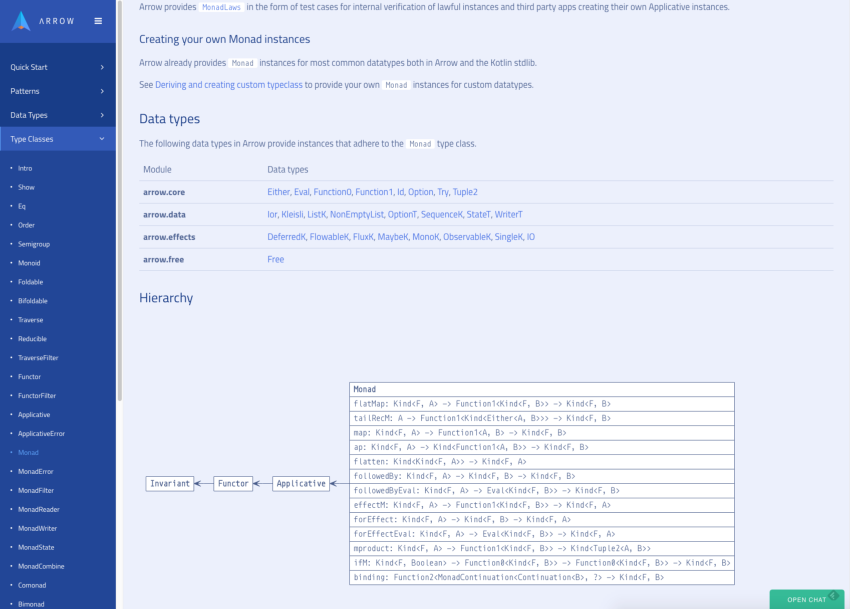 Type class hierarchies