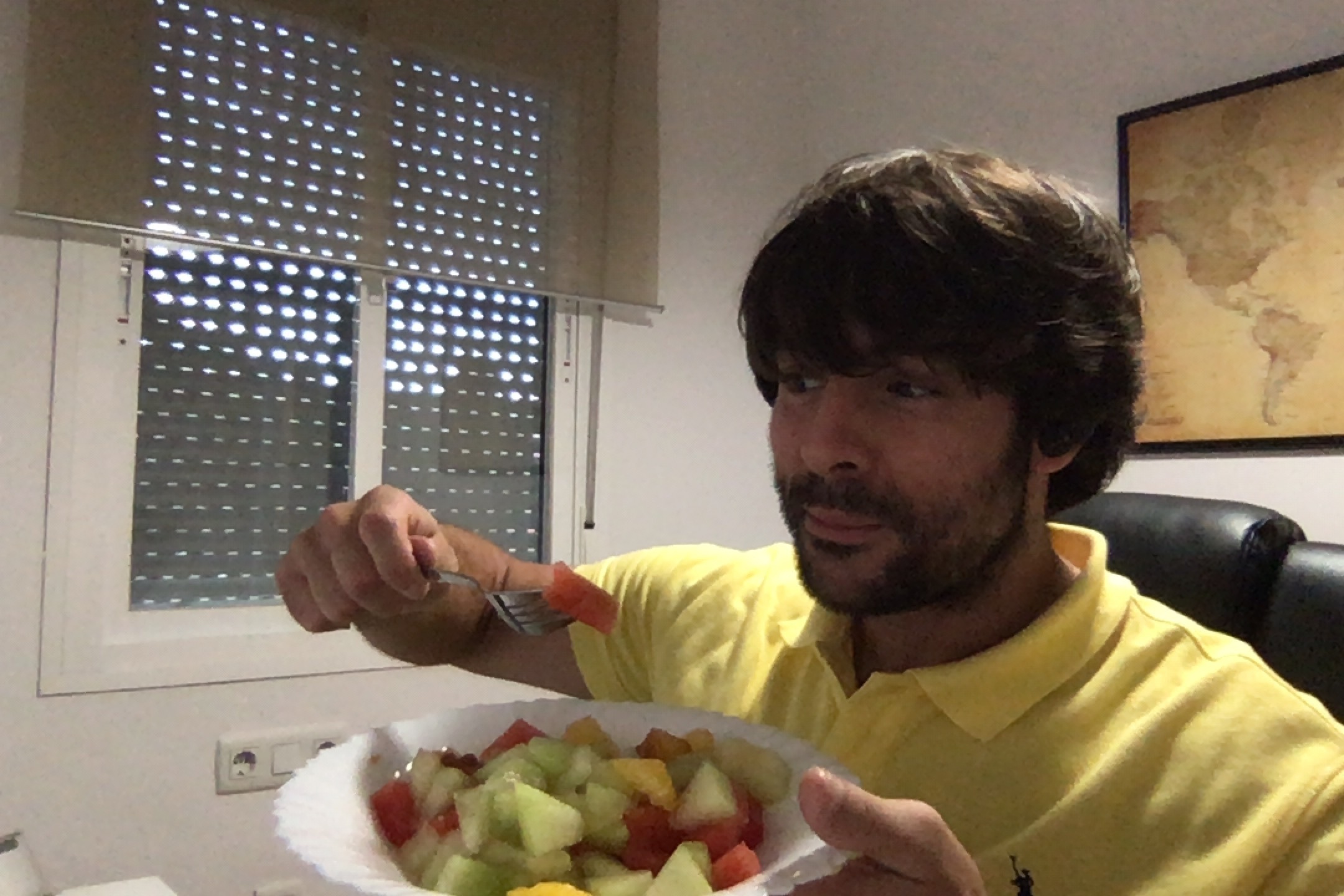 Isra with his real food