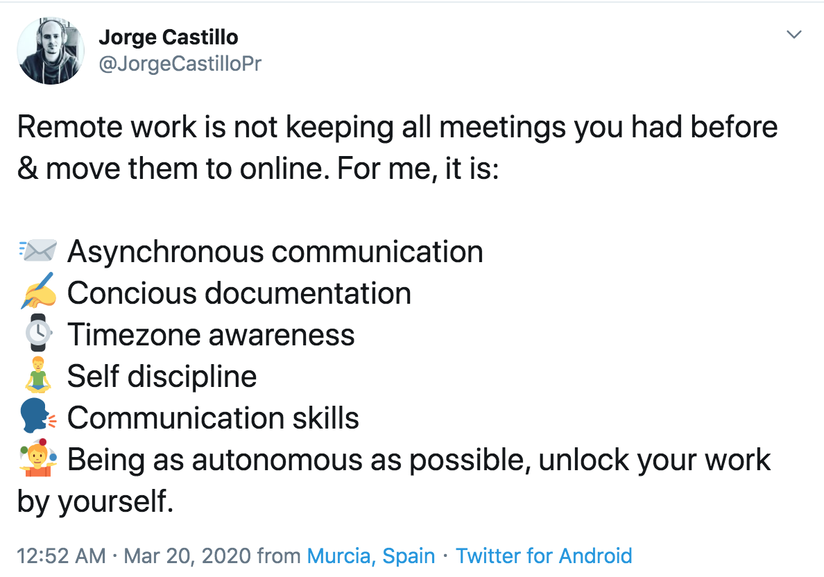 Twitter post from Jorge Castillo