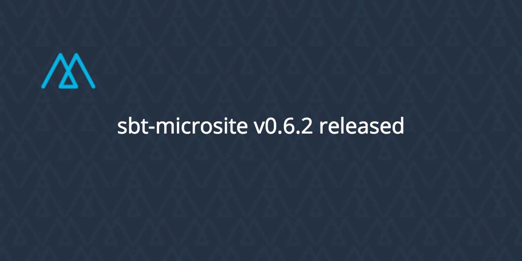 sbt-microsites v0.6.2 released