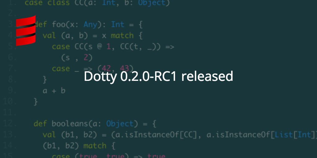Dotty 0.2.0-RC1 Released