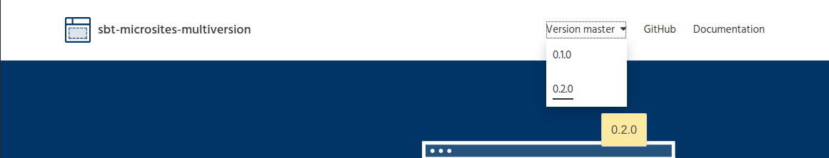 sbt-microsites multiversion